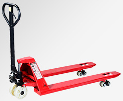 手動液壓搬運(yùn)車貨叉平穩(wěn)升降操作